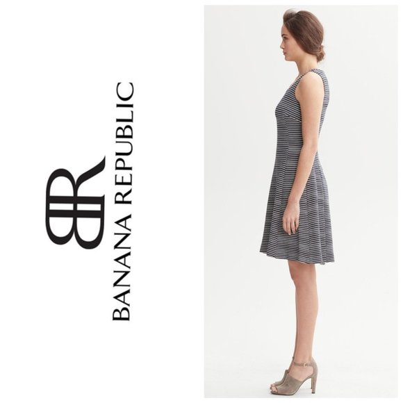 Banana Republic Dresses & Skirts - BANANA REPUBLIC Striped Fit & Flare Retro Dress